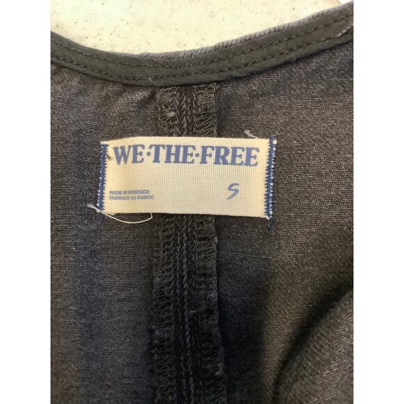 Free People x We The Free Women's Small Black High Roller Denim Jumpsuit K32-22 - Picture 7 of 9